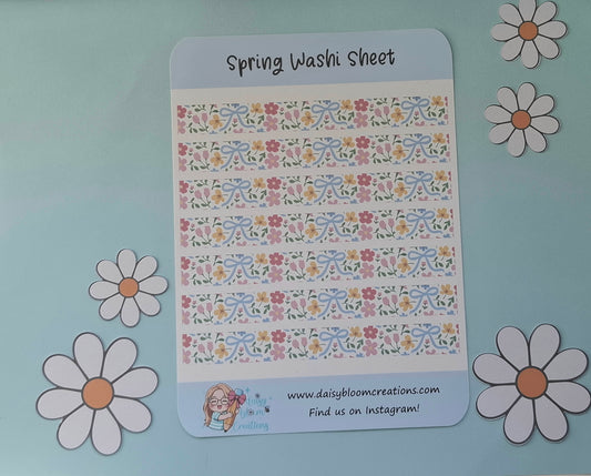 In Full Bloom Spring Washi Sticker Sheet