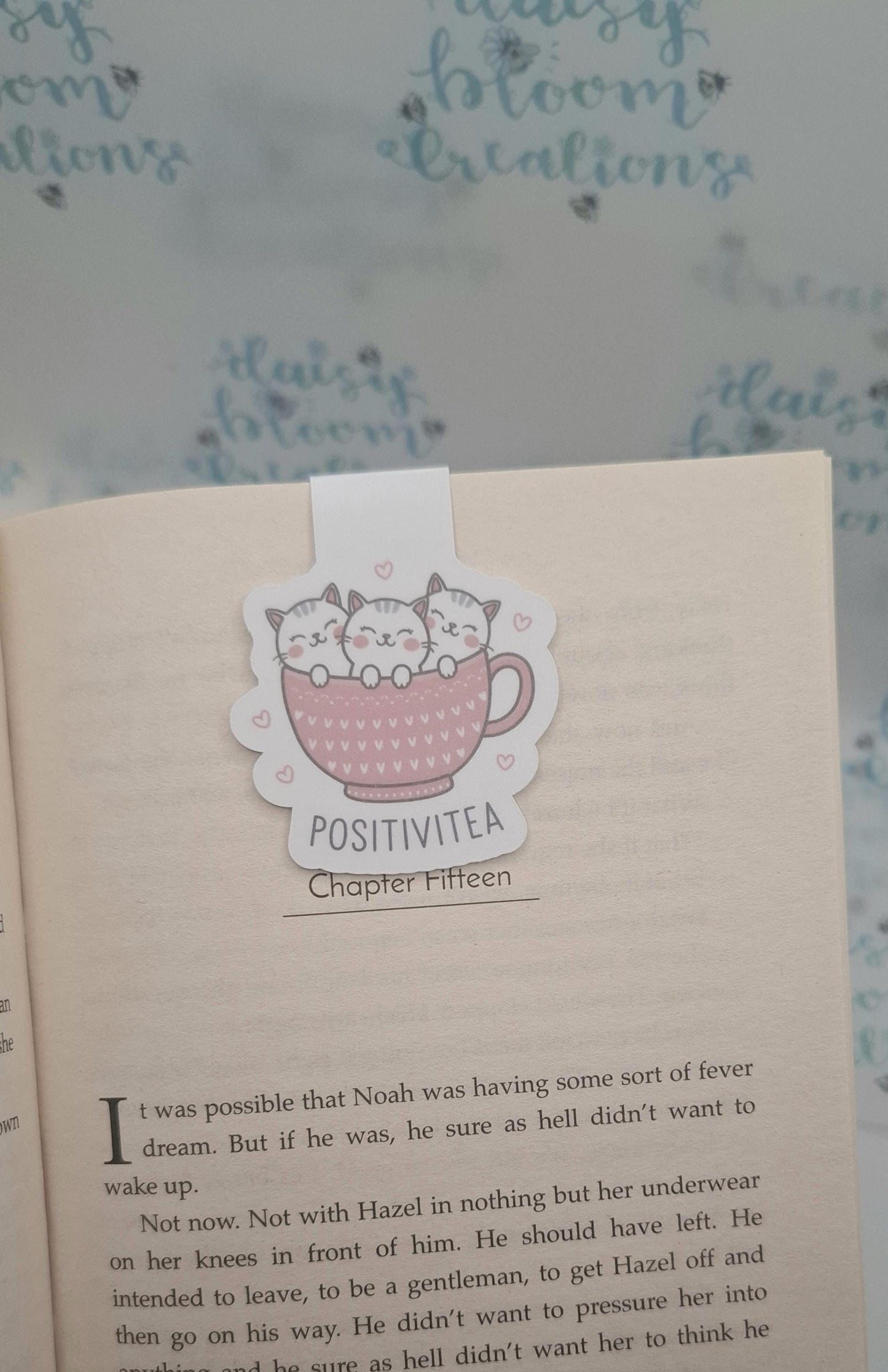 Positivi-Tea Cat Magnetic Bookmark