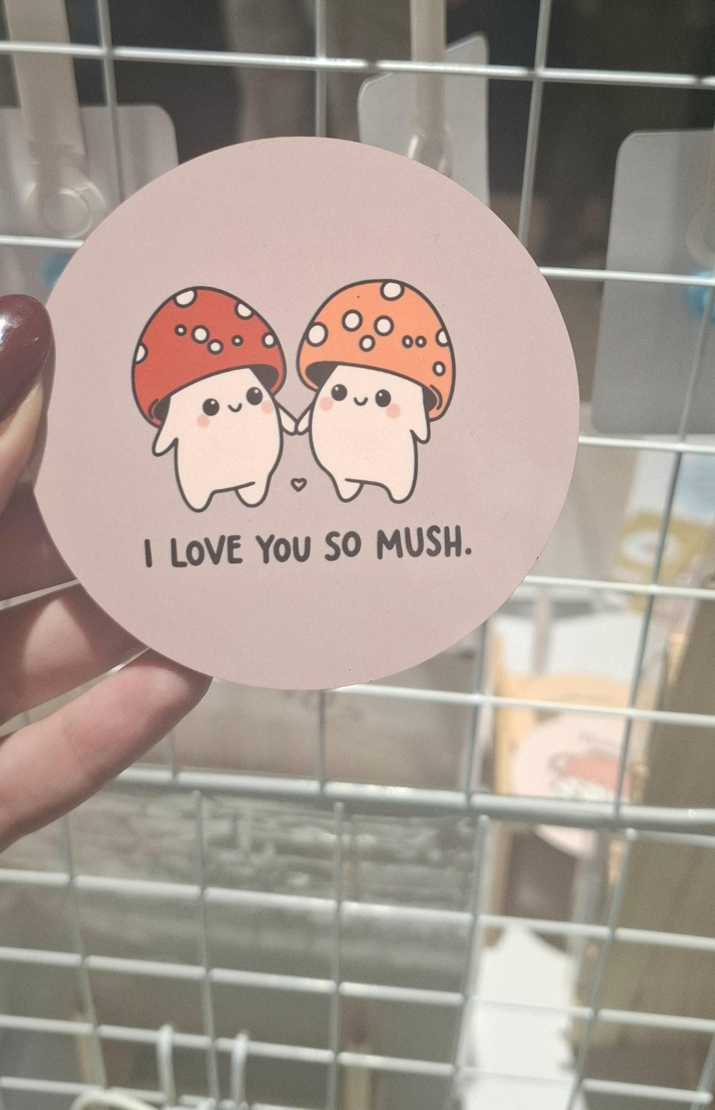 I love you so mush Mushroom Coaster