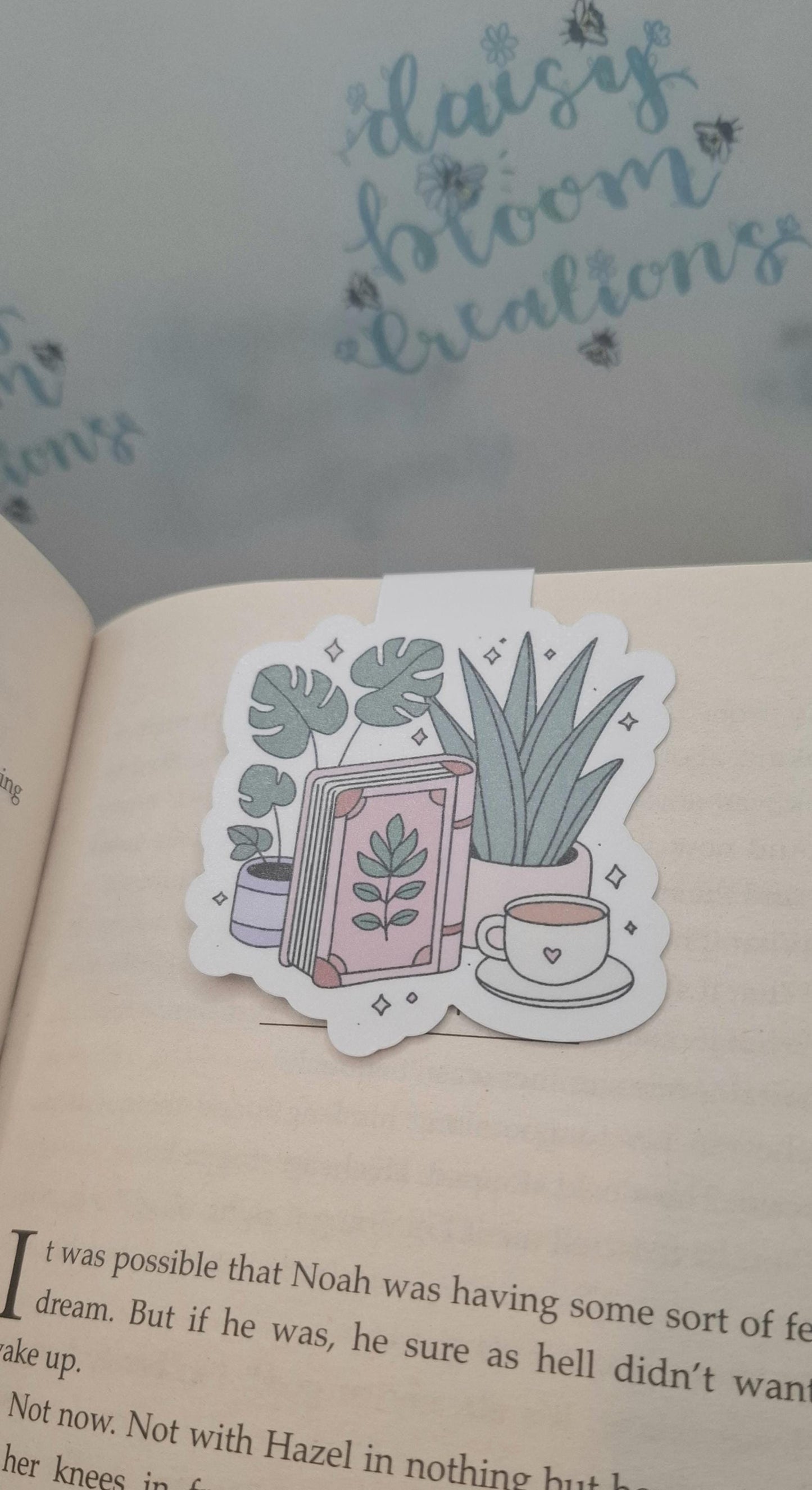 Plants and Books Magnetic Bookmark