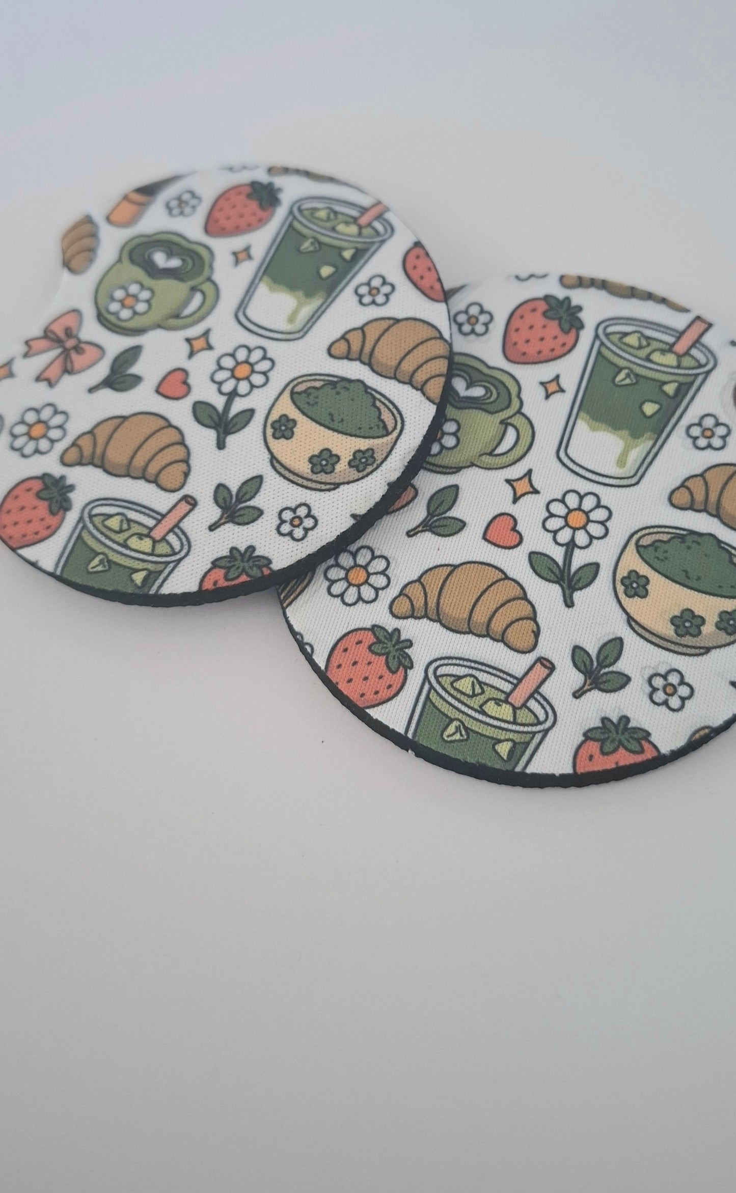 Matcha Car Coasters