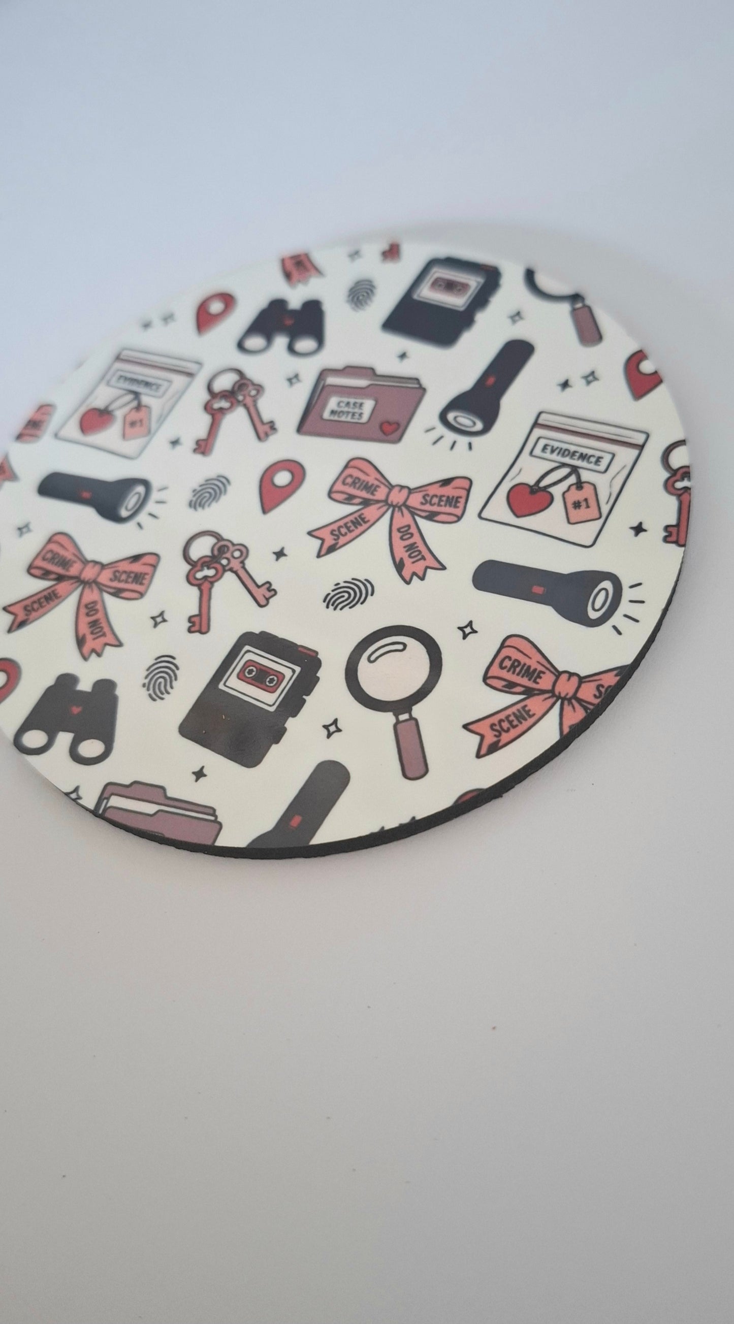 Pink True Crime Coaster