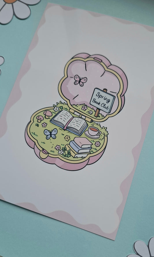 In Full Bloom Spring Book Club Wall Art Print