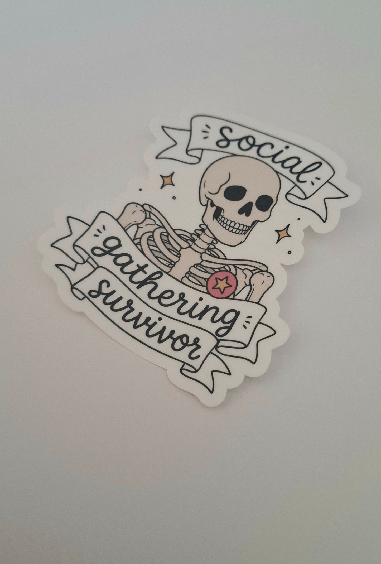 Social Gathering Survivor Die Cut Sticker