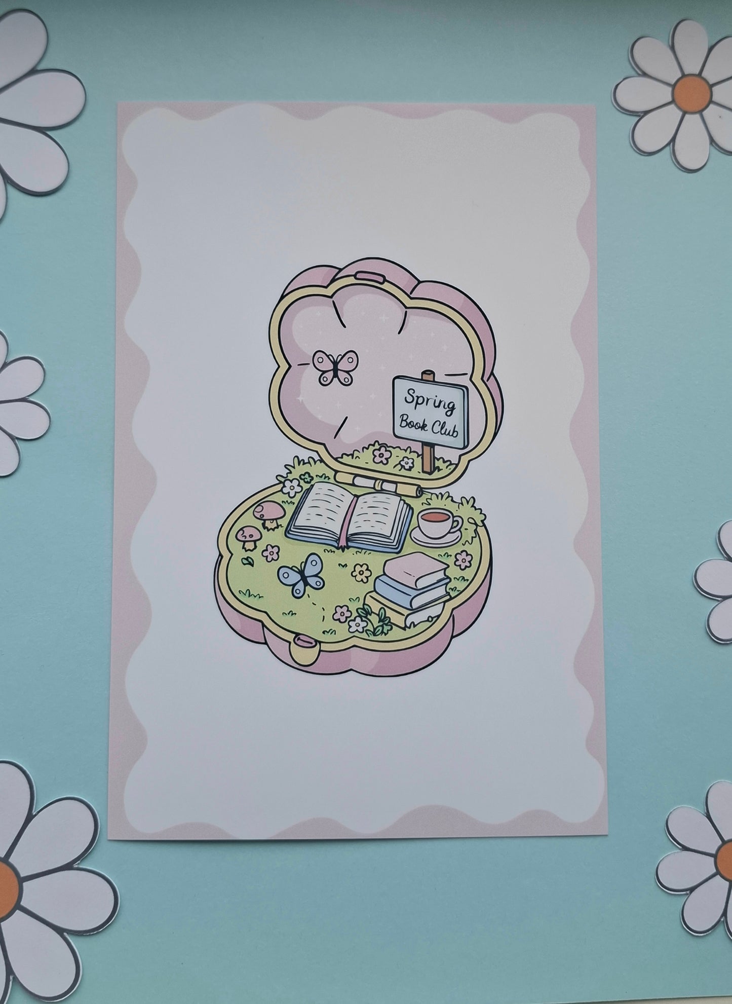 In Full Bloom Spring Book Club Wall Art Print