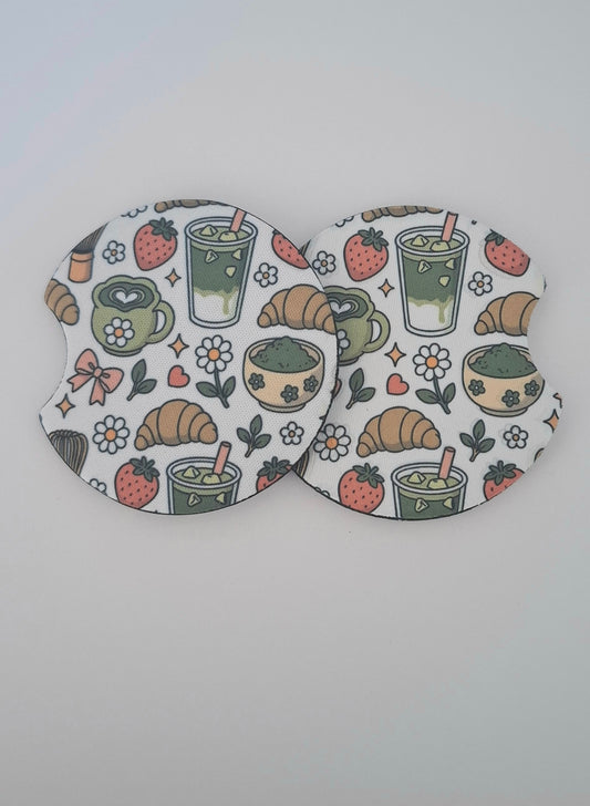 Matcha Car Coasters