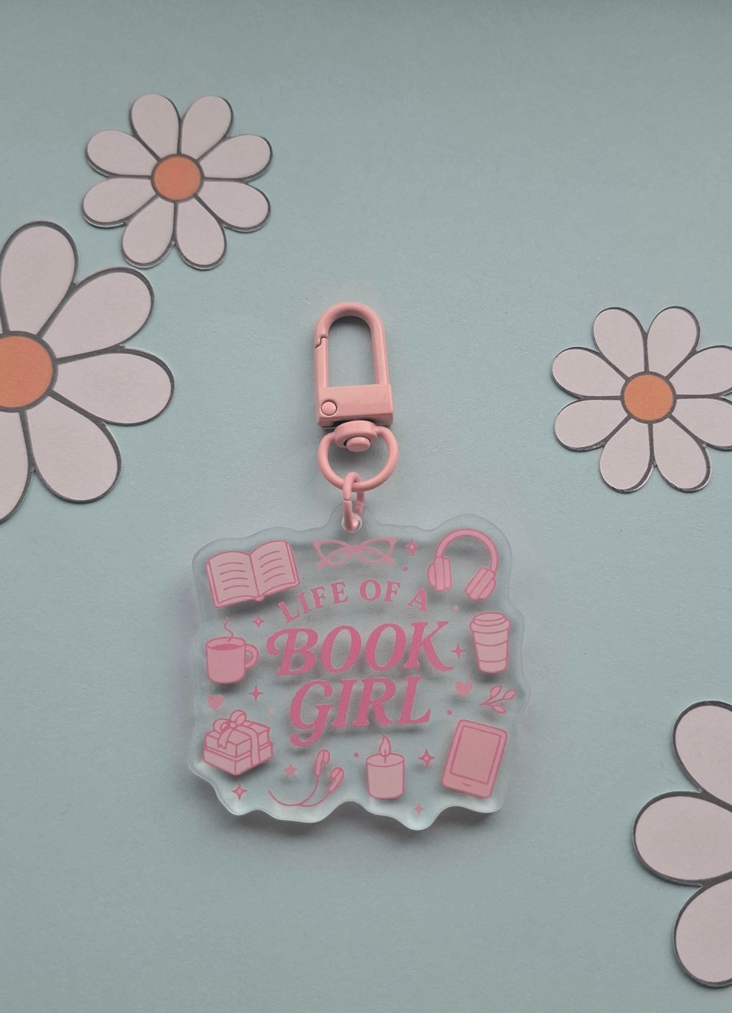 Life Of A Book Girl Acrylic Keyring