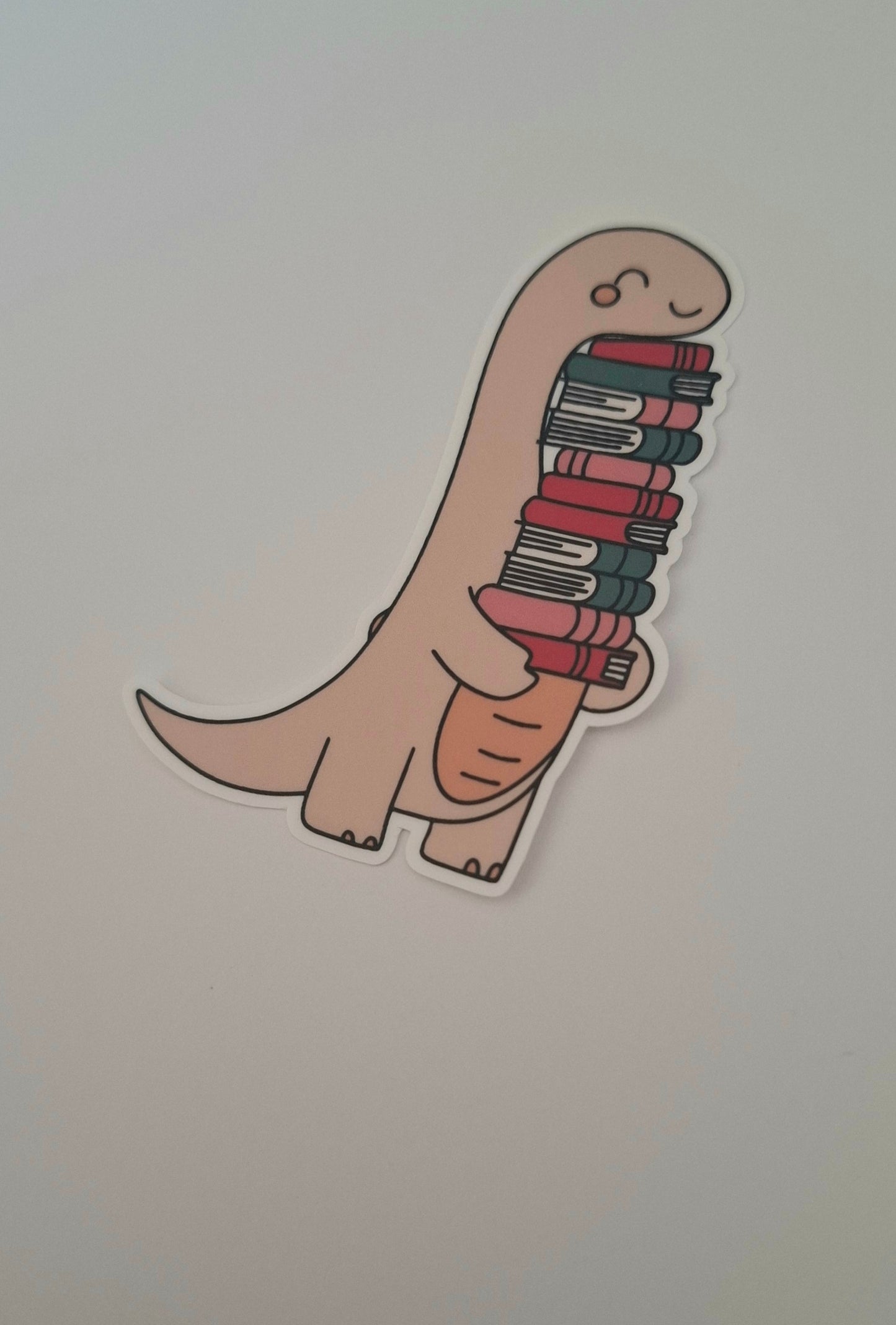Library Dinosaur Die Cut Sticker