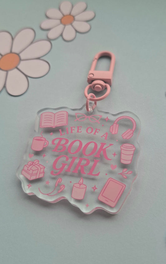 Life Of A Book Girl Acrylic Keyring