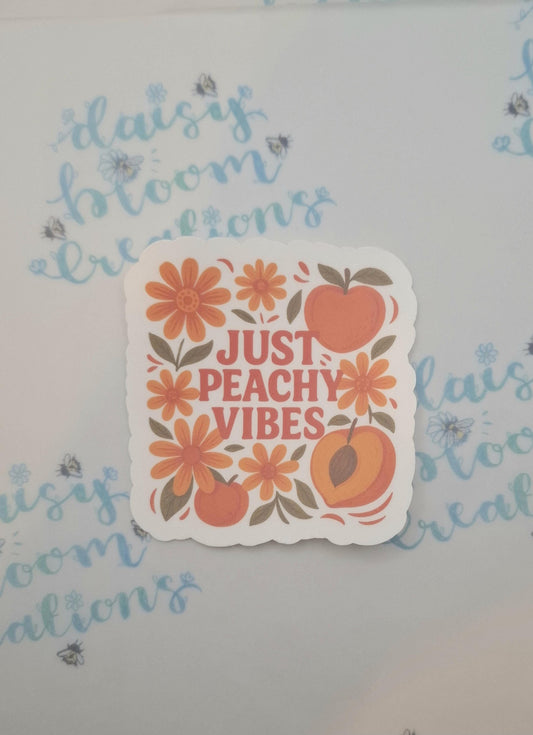 Peachy Vibes Sticker