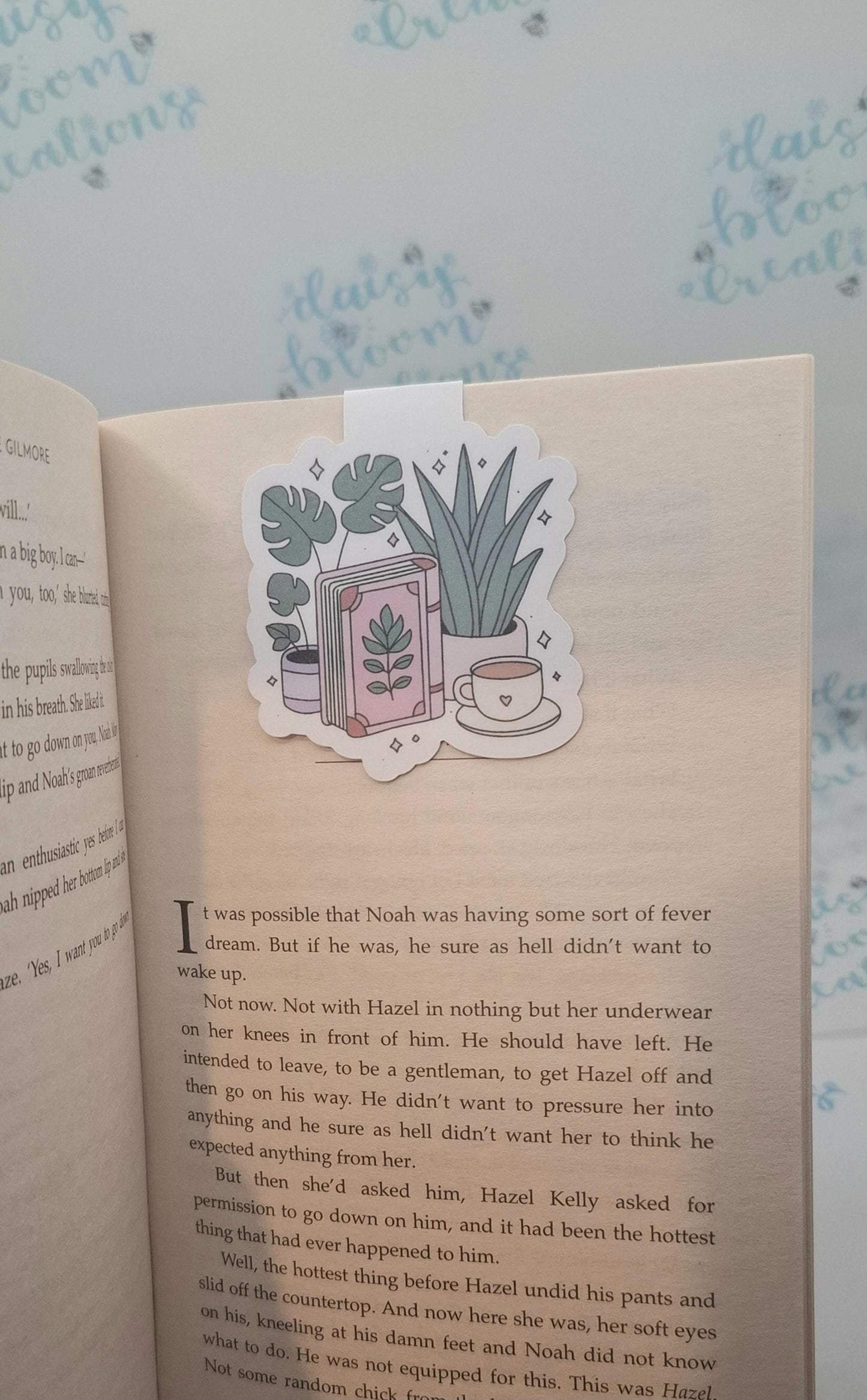 Plants and Books Magnetic Bookmark