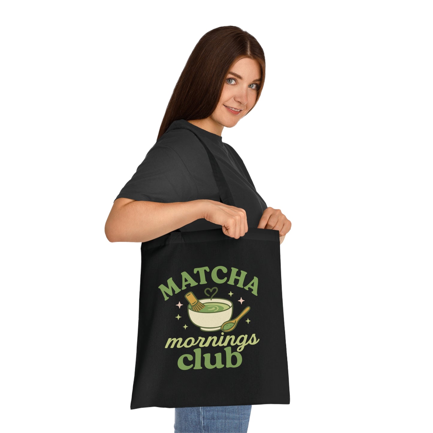 Matcha Mornings Club Cotton Tote Bag