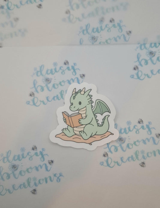 Dragon Reading Sticker