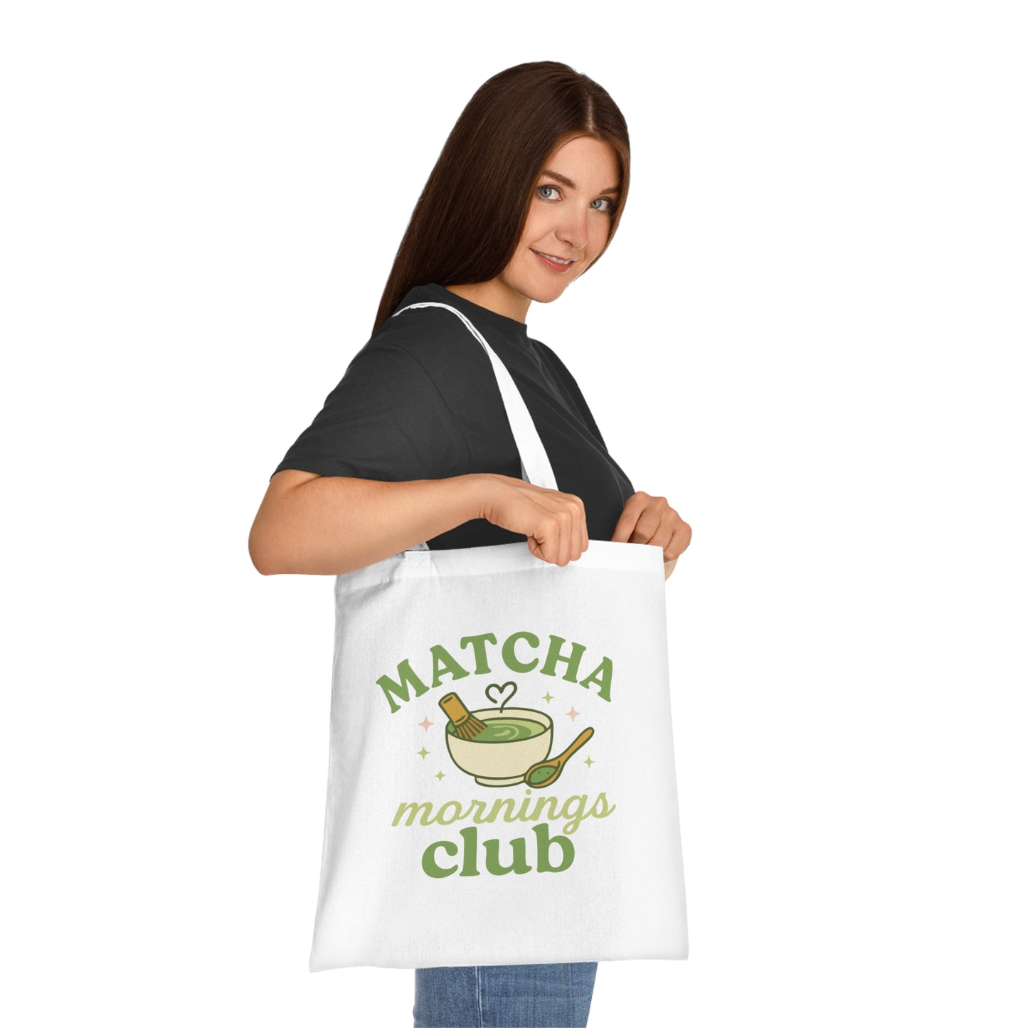 Matcha Mornings Club Cotton Tote Bag