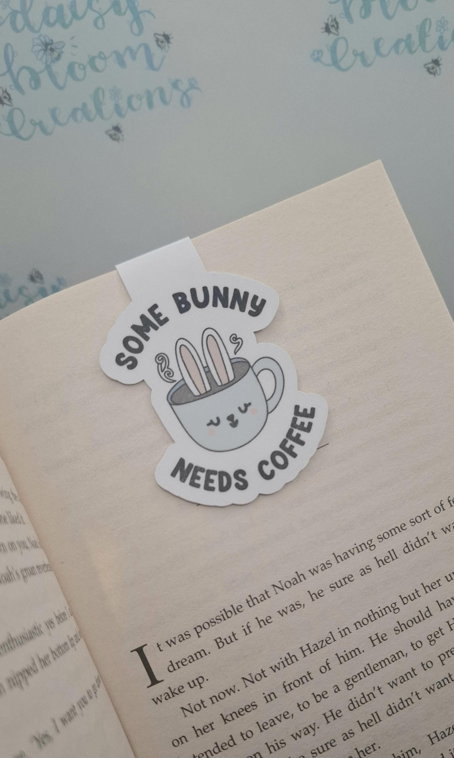 Some Bunny Needs Coffee Magnetic Bookmark