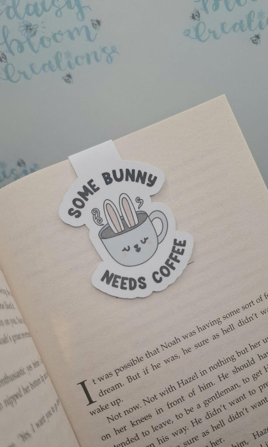 Some Bunny Needs Coffee Magnetic Bookmark