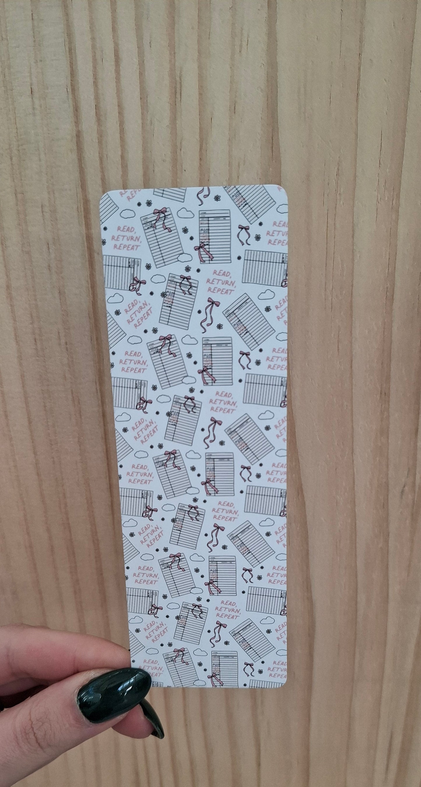 Read, Return, Repeat Library Log Bookmark