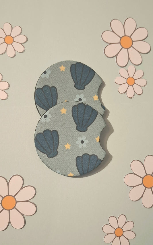 Sea Shells Car Coasters