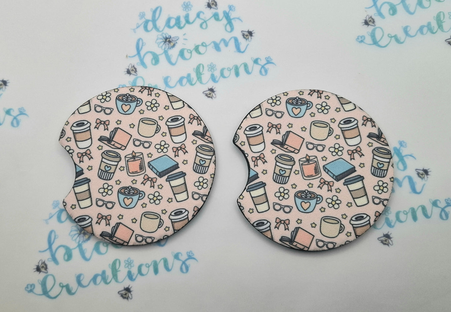 Pink Girly Coffee Car Coasters