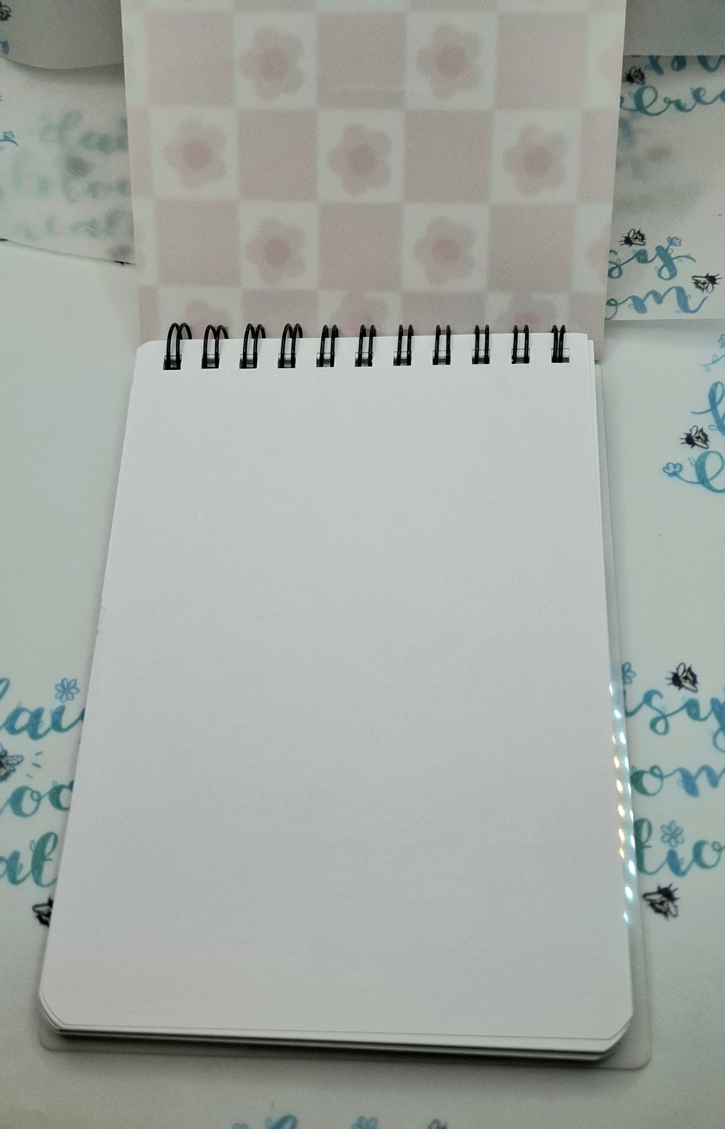 Floral Check A6 Notebook