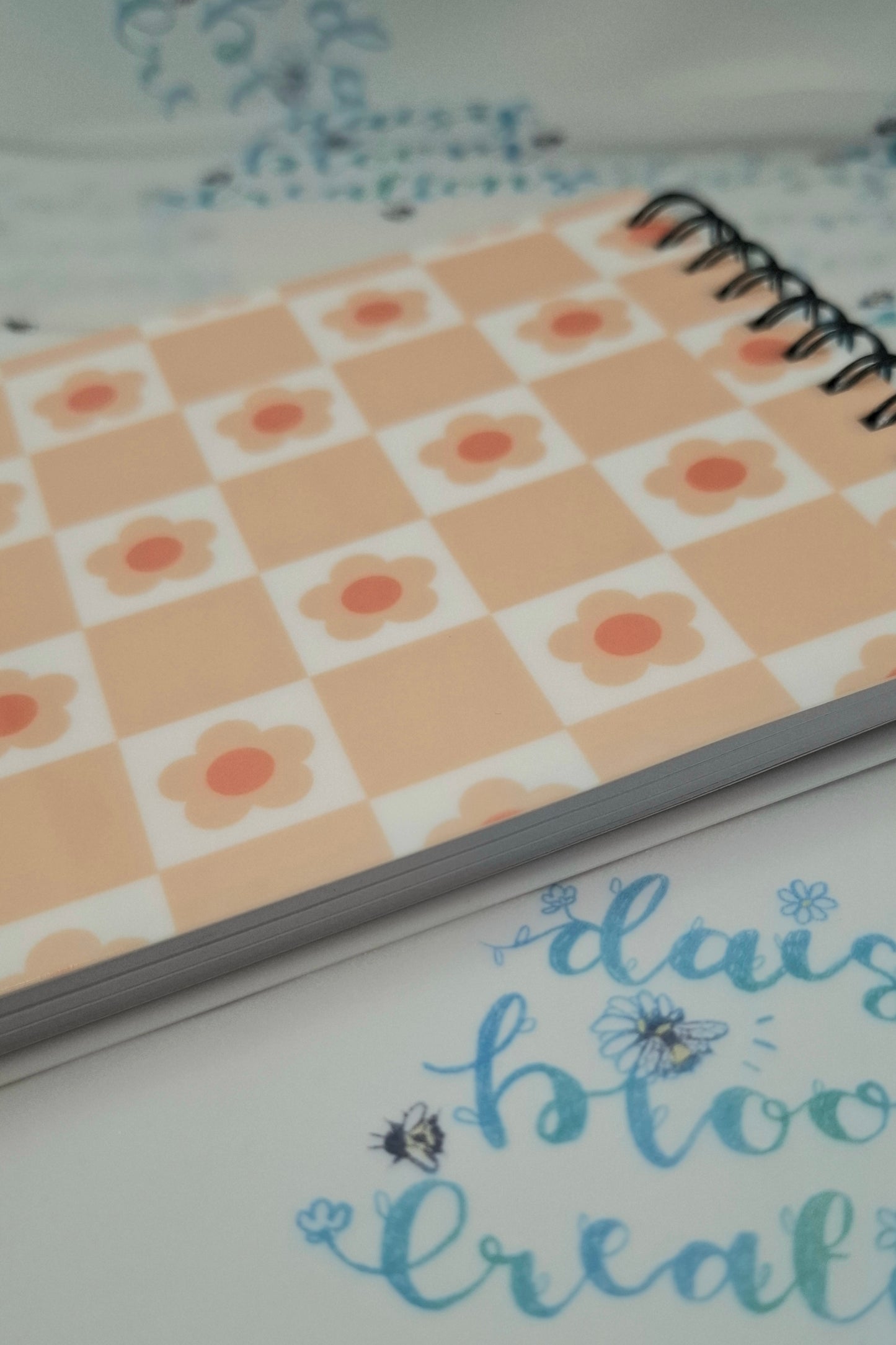 Floral Check A6 Notebook