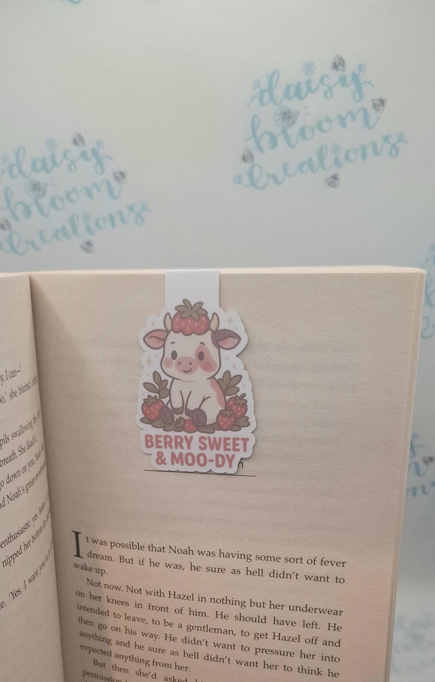 Berry Sweet and Moody Cow Magnetic Bookmark