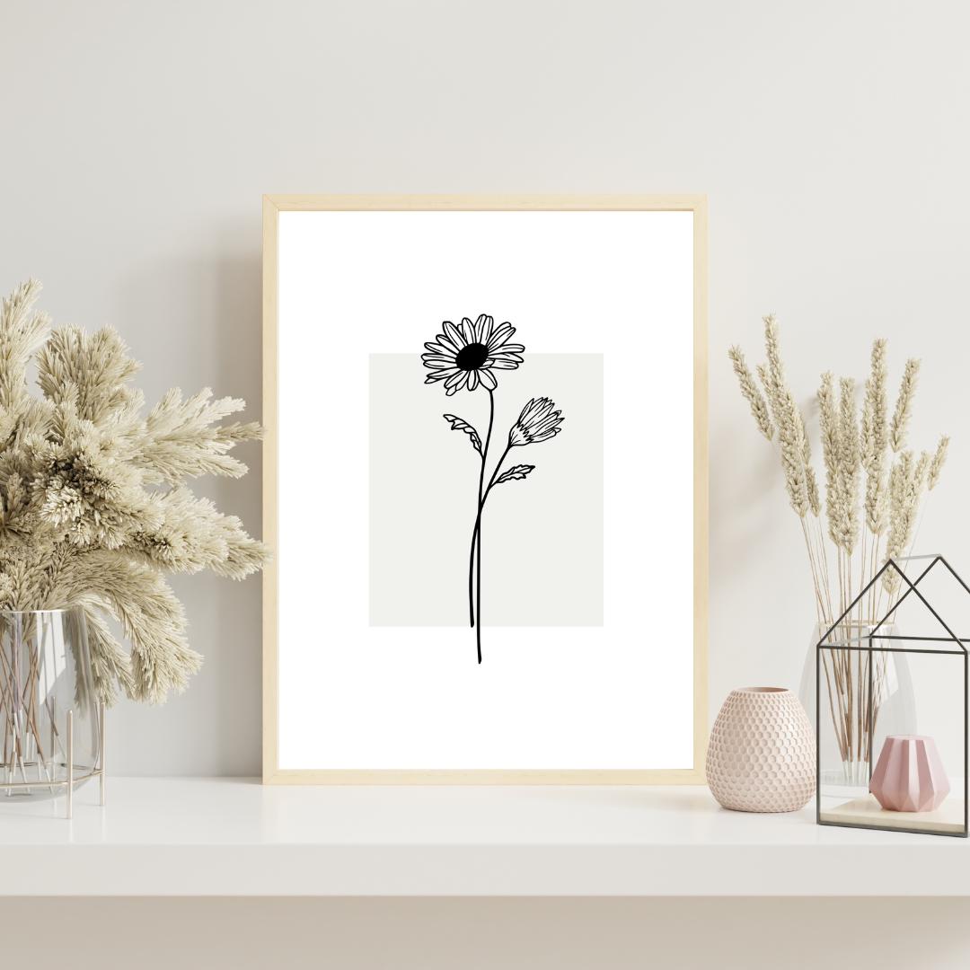 Modern Floral Wall Art Prints