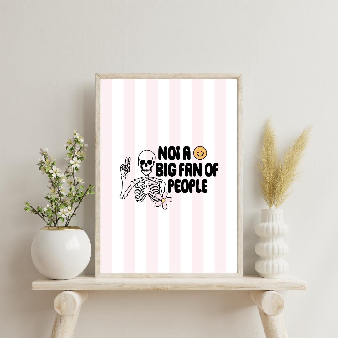 Not a big fan of people Wall Art Print