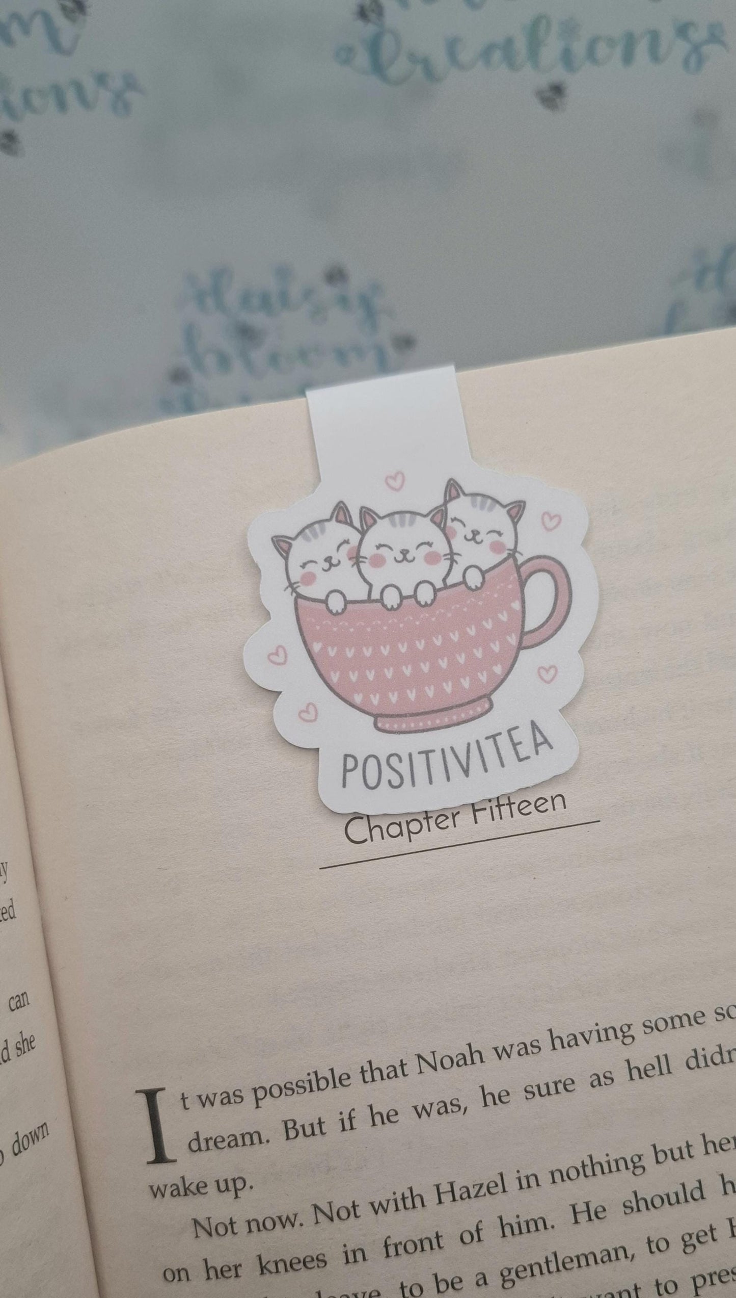 Positivi-Tea Cat Magnetic Bookmark
