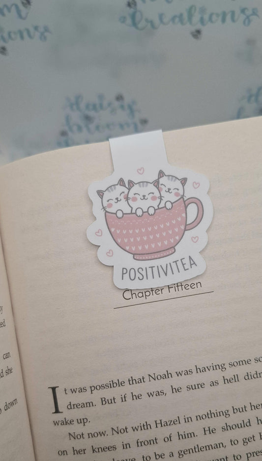 Positivi-Tea Cat Magnetic Bookmark