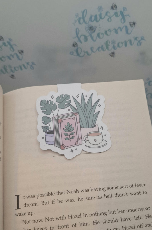 Plants and Books Magnetic Bookmark