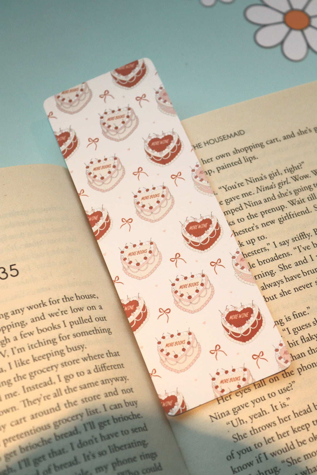 More Books More Wine Bookmark