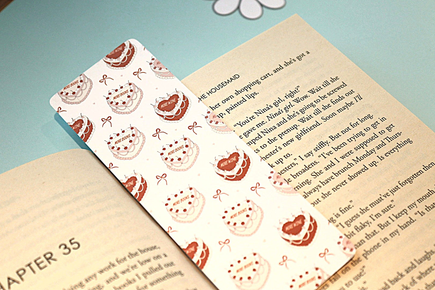 More Books More Wine Bookmark