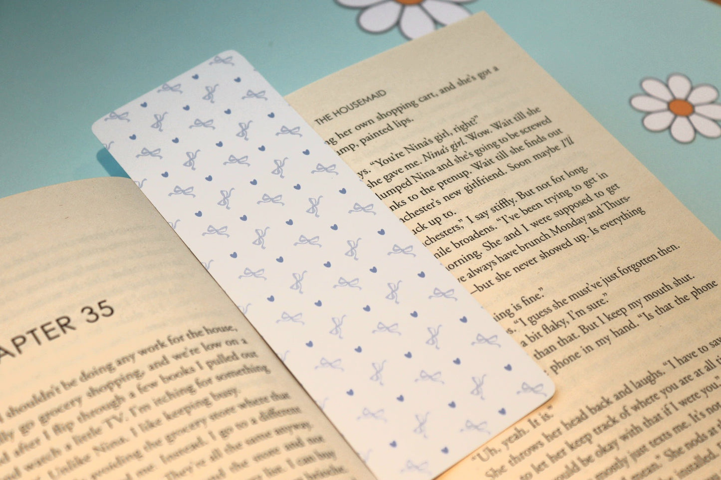 Blue Bows Bookmark