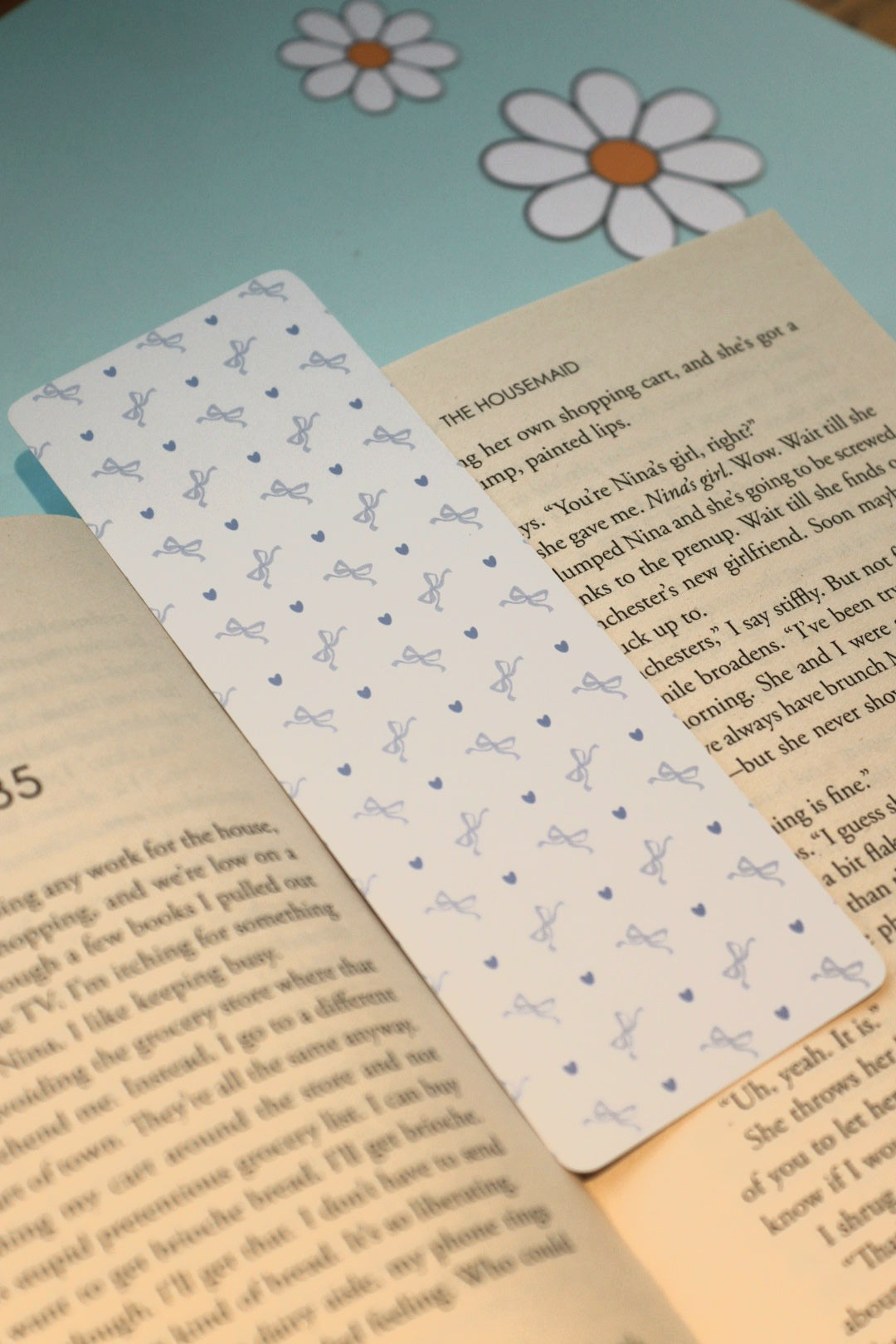 Blue Bows Bookmark