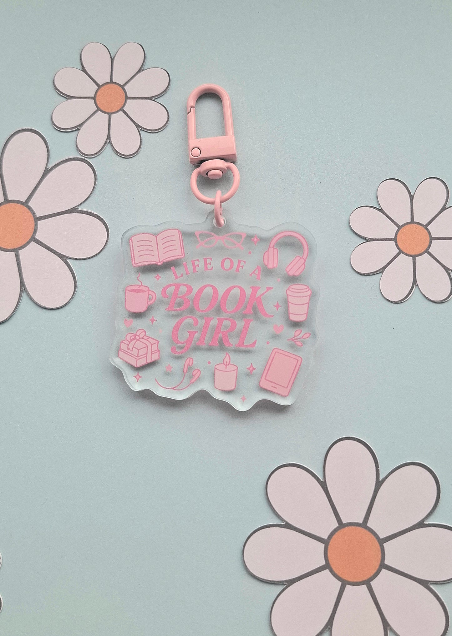 Life Of A Book Girl Acrylic Keyring