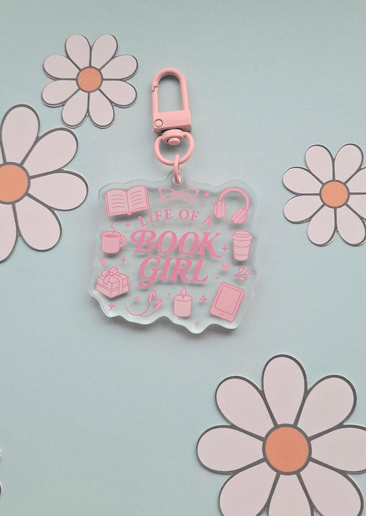 Life Of A Book Girl Acrylic Keyring