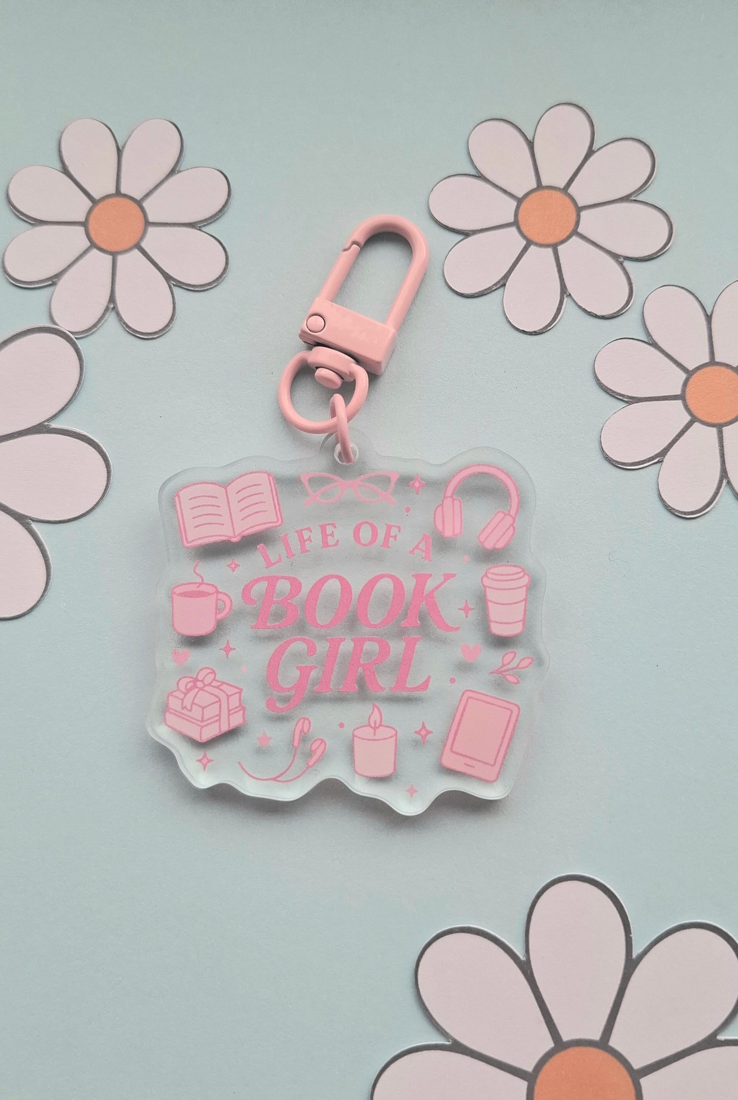 Life Of A Book Girl Acrylic Keyring