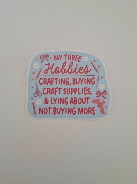 Hobbies Die Cut Sticker