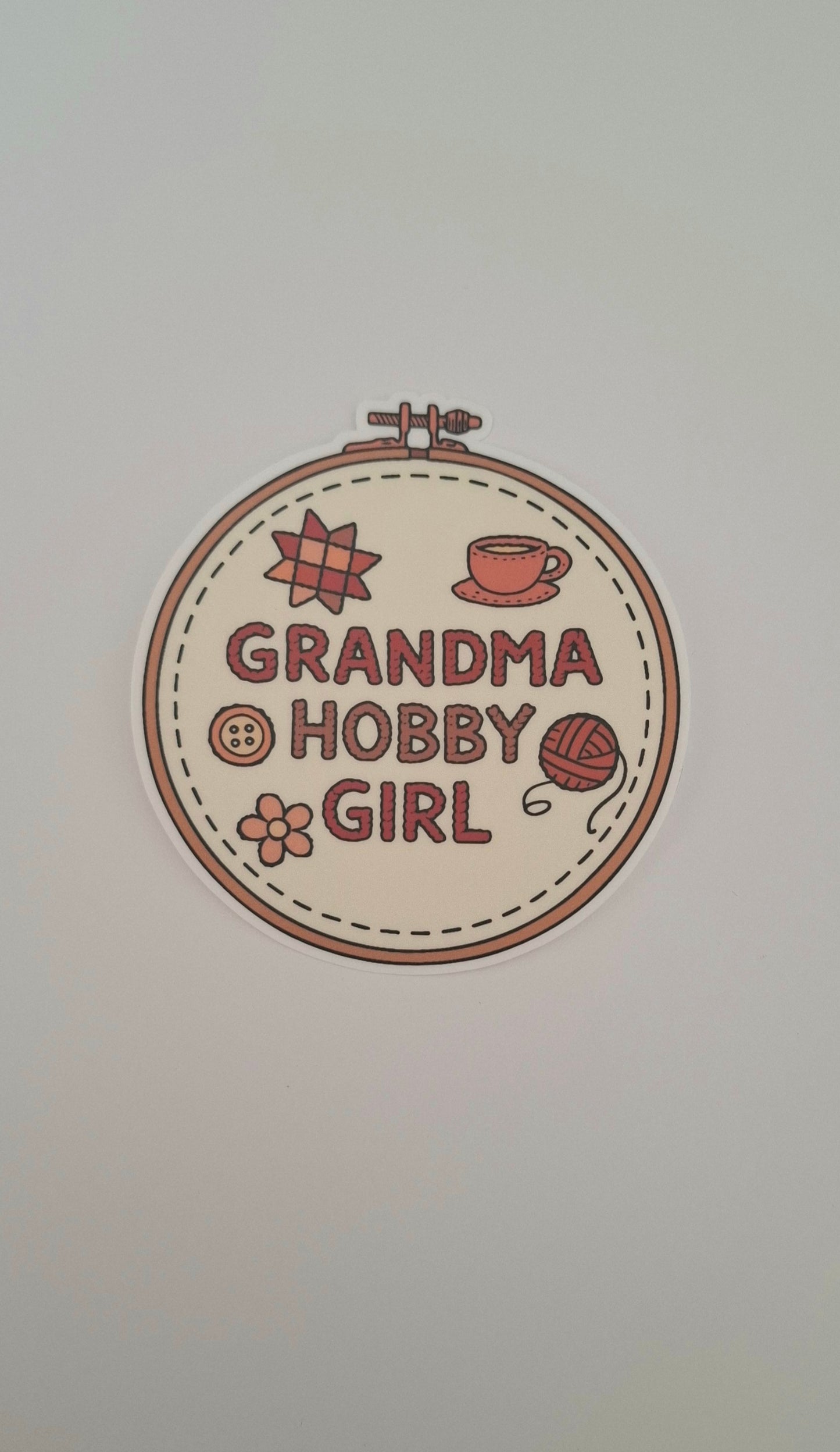 Grandma Hobby Girl Die Cut Sticker
