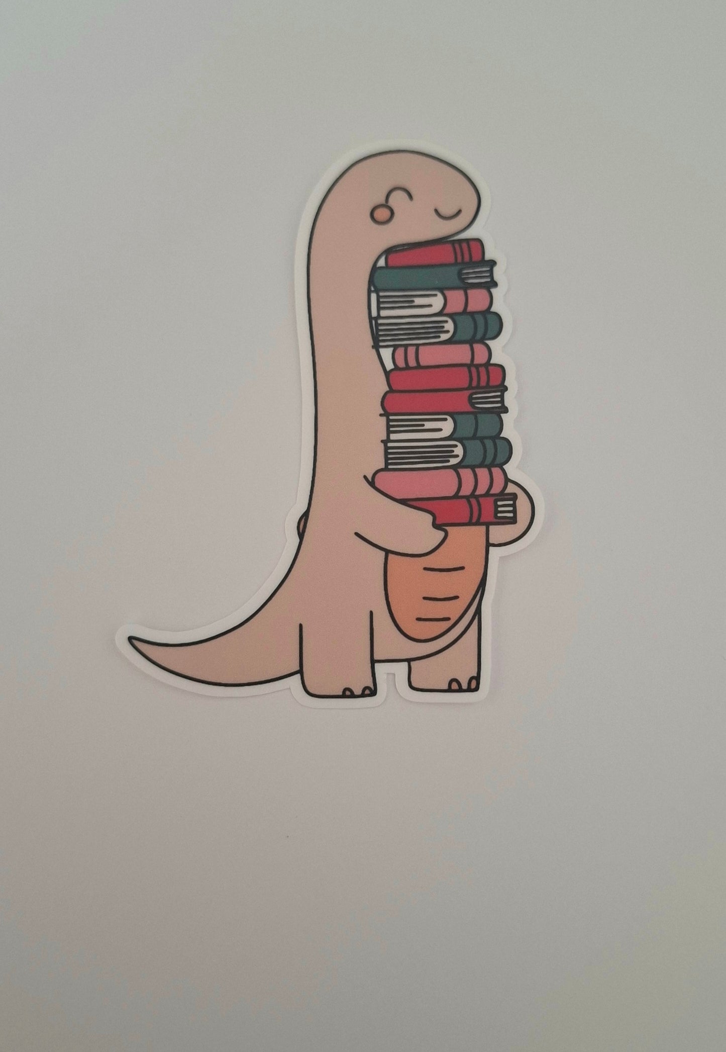 Library Dinosaur Die Cut Sticker