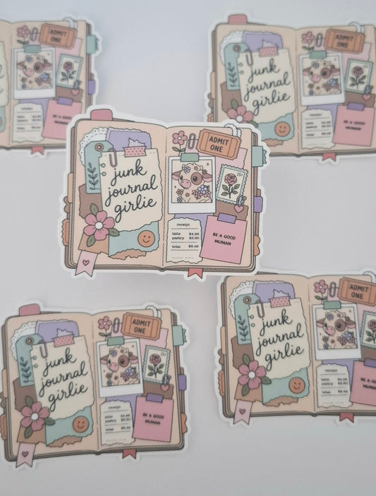 Junk Journal Girlie Die Cut Sticker