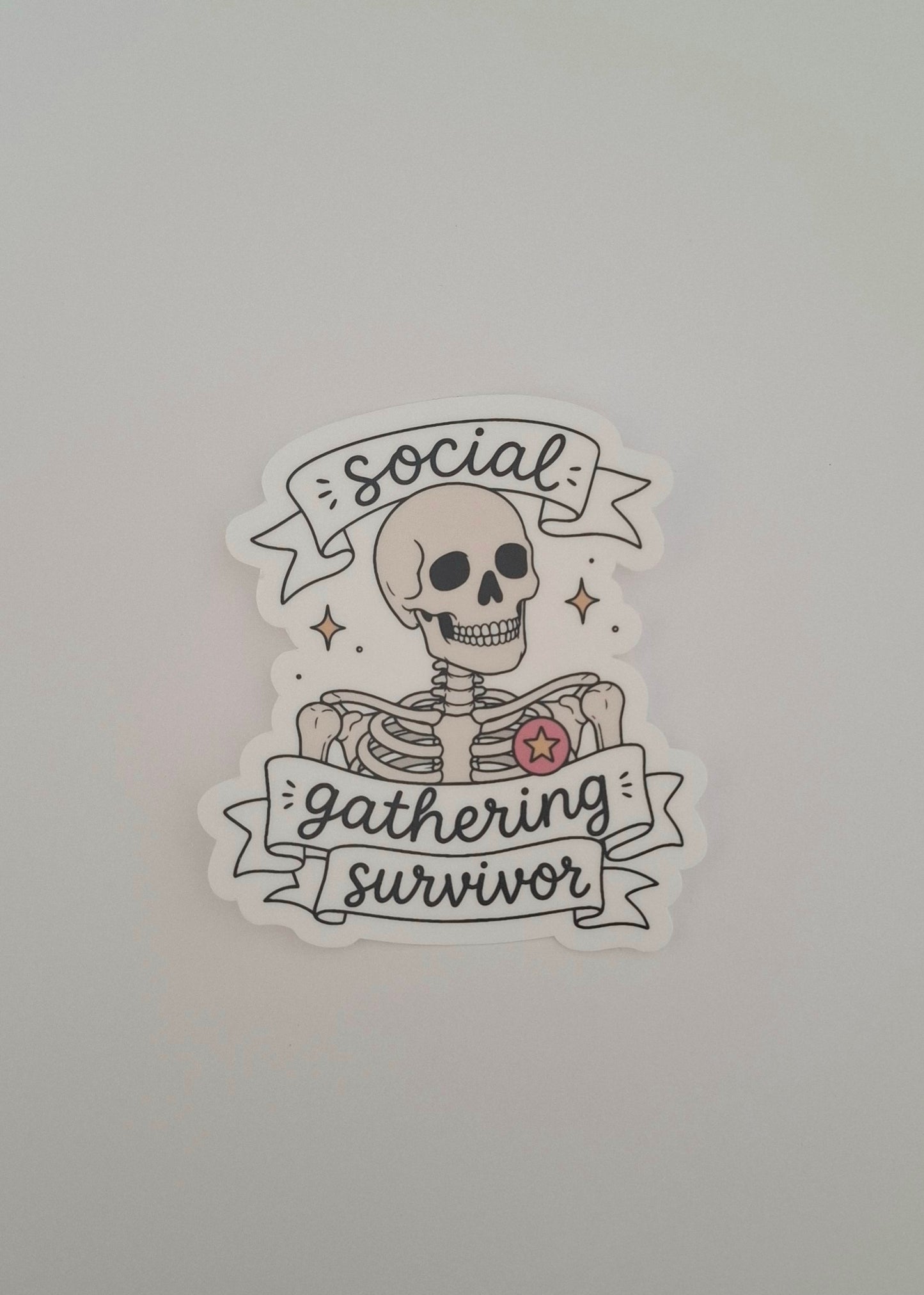 Social Gathering Survivor Die Cut Sticker