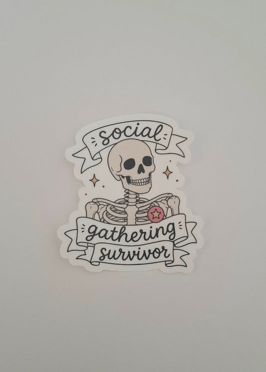 Social Gathering Survivor Die Cut Sticker