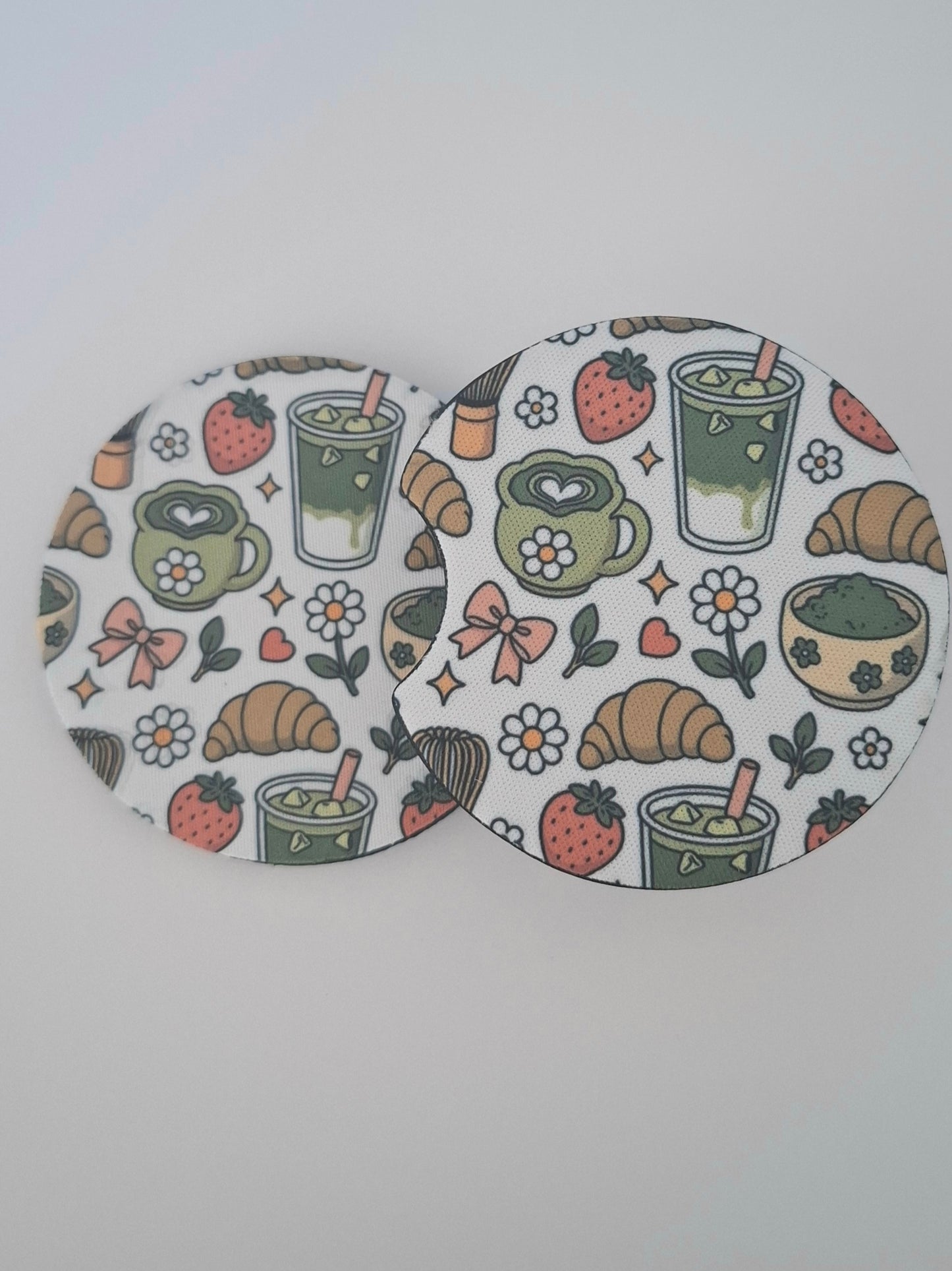Matcha Car Coasters