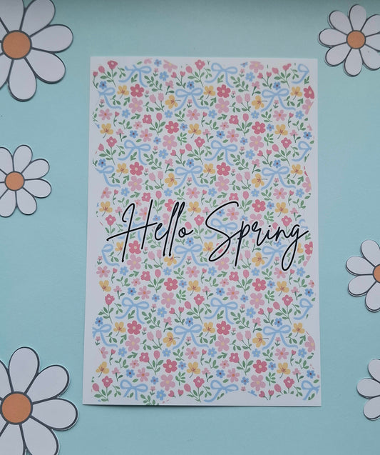 In Full Bloom Hello Spring Wall Art Print