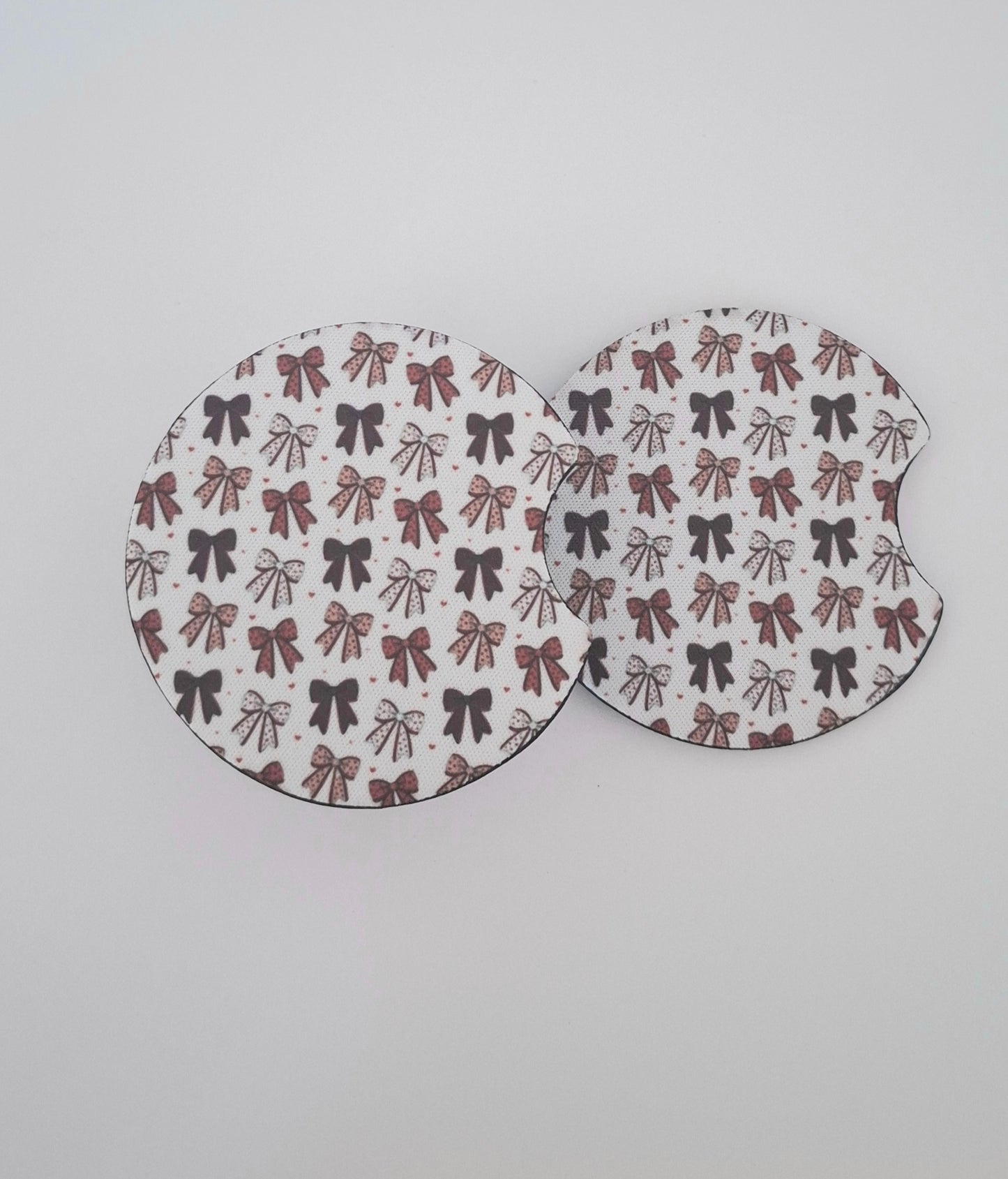 Pink Bows Car Coasters