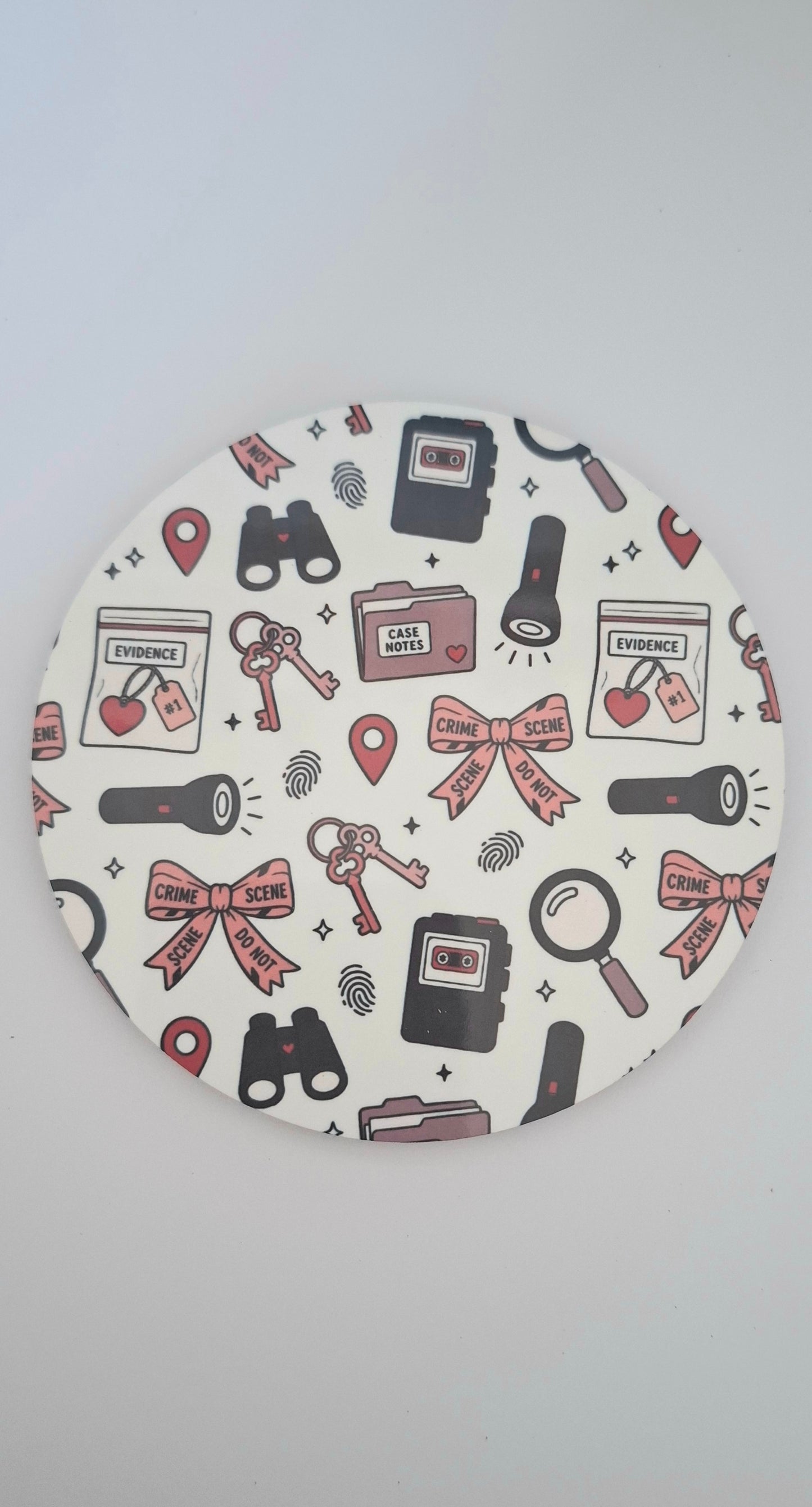 Pink True Crime Coaster