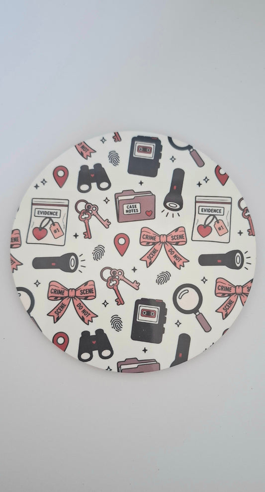 Pink True Crime Coaster