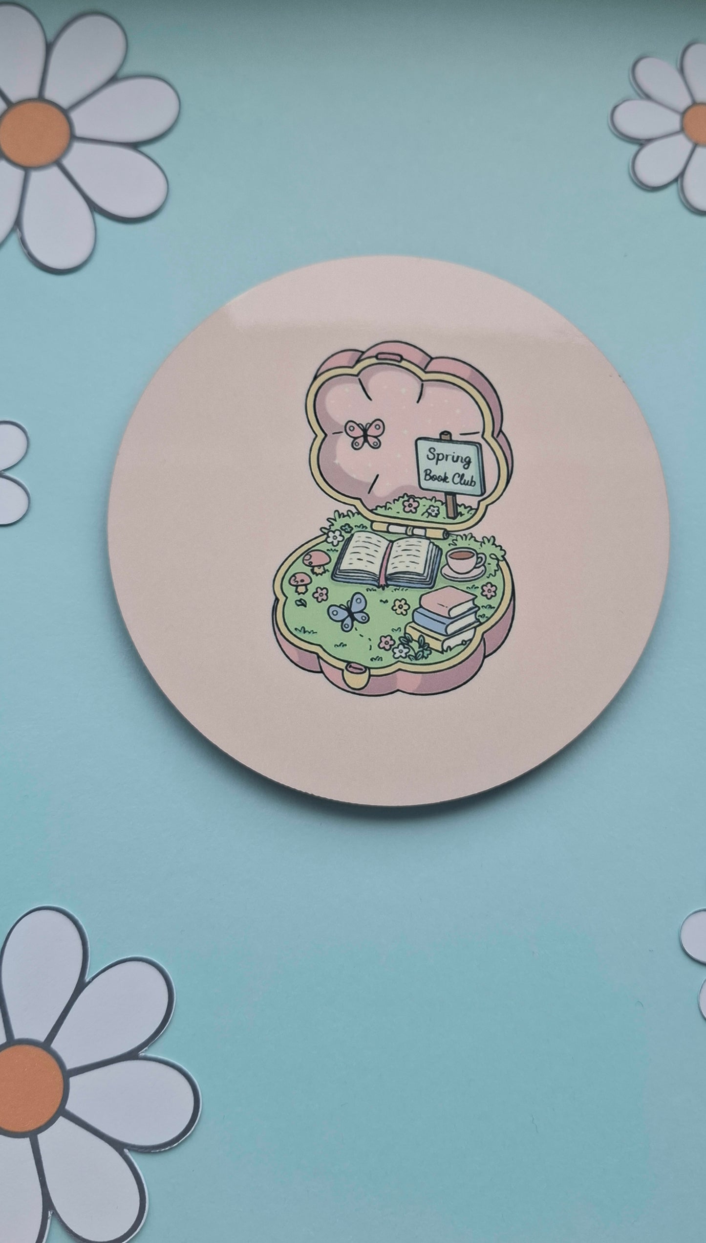 In Full Bloom Spring Bookish Coaster